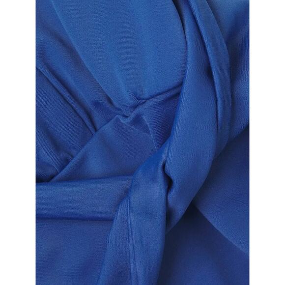 NEW Agua Bendita Ellis One Piece Blue Deep V Neck Open Back Latin Swimsuit XL - Picture 7 of 15